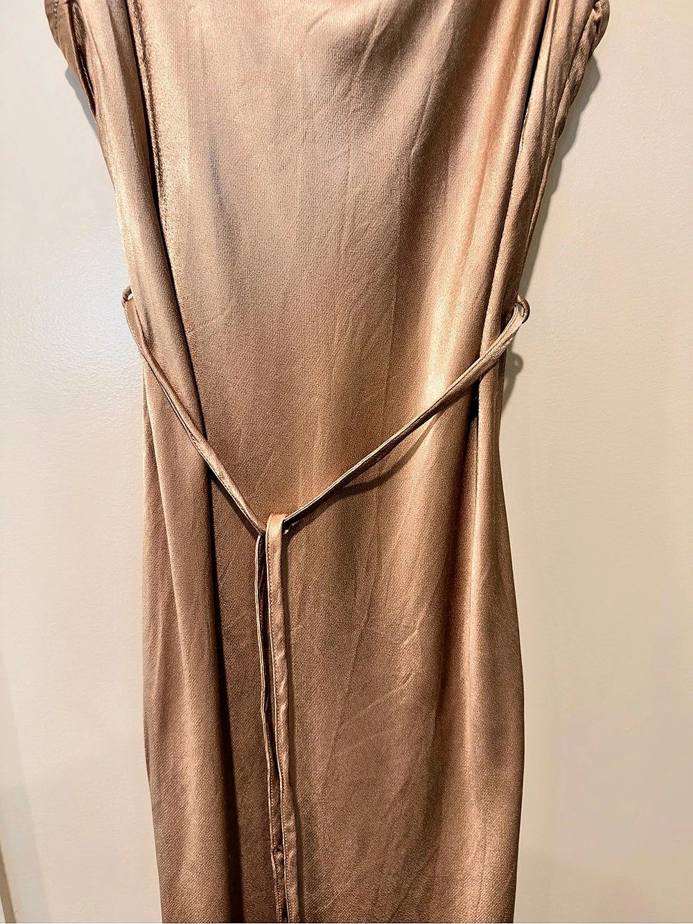 Shona Joy Luna Bias Cowl midi Dress in gold - Picture 4 of 6